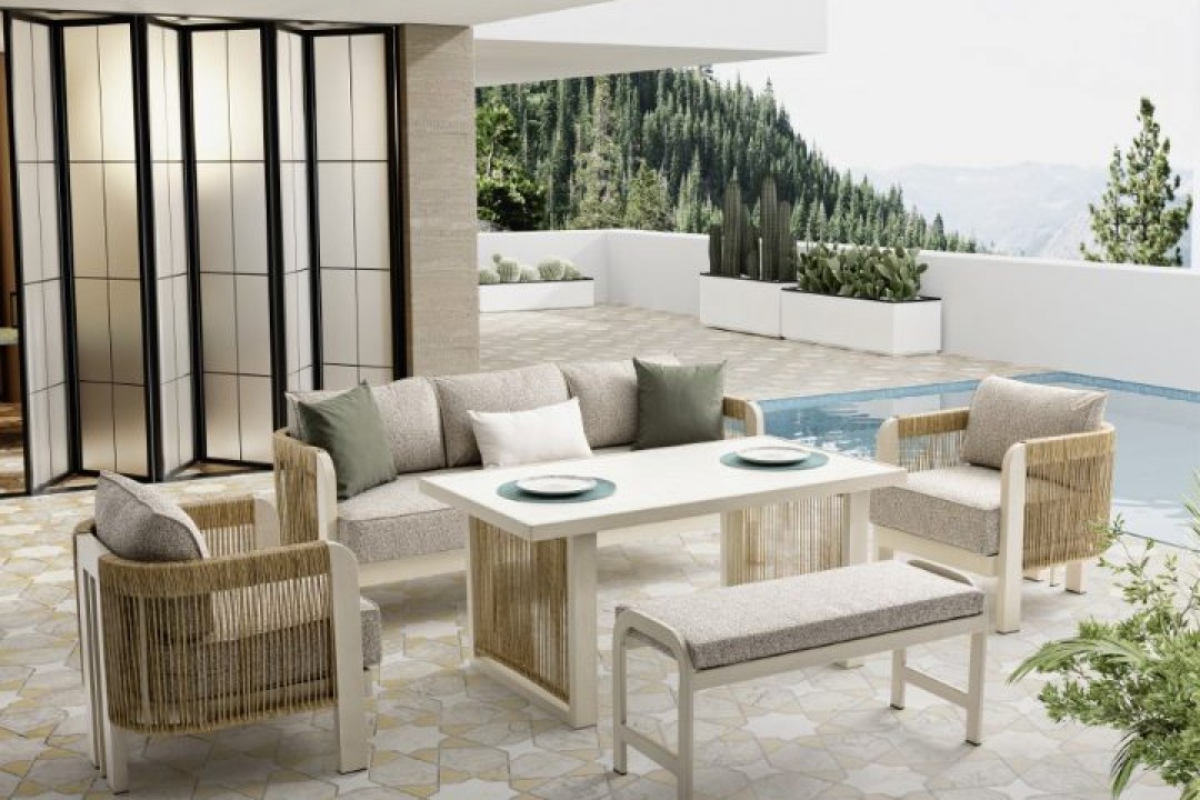 Atlas 3-1-1 Cam Sehpalı Oturma Grubu