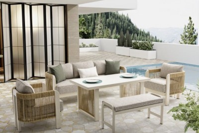 Atlas 3-1-1 Cam Sehpalı Oturma Grubu