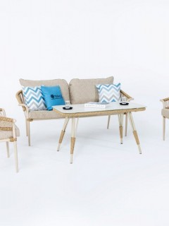 Aqua Midi 3-1-1 Cam Sehpalı Oturma Grubu