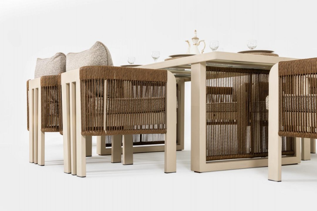 Atlas Seramik Cam Tablalı [100x200] Masa Takımı