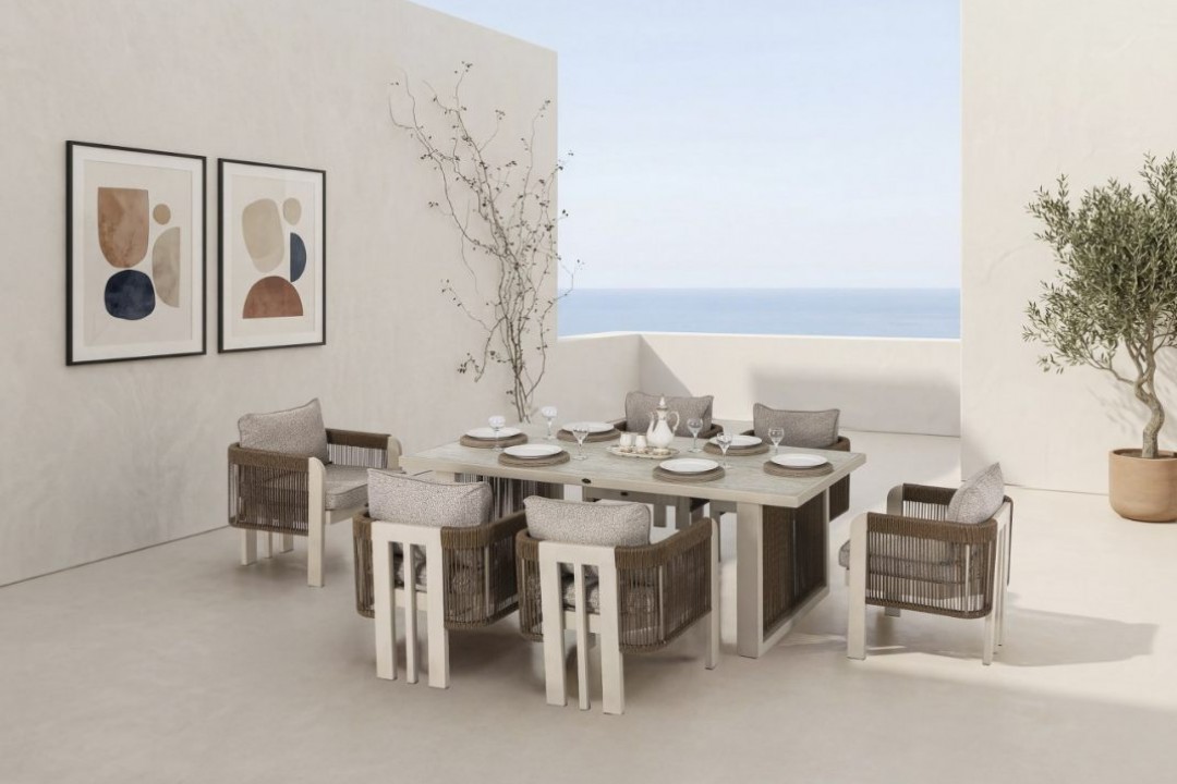 Atlas Seramik Cam Tablalı [100x200] Masa Takımı