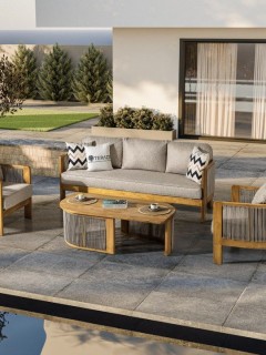 Ares Wood 3-1-1 Sehpalı Oturma Grubu