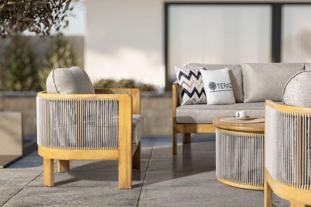 Ares Wood 3-1-1 Sehpalı Oturma Grubu