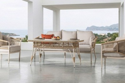 Aqua 3-1-1 Cam Sehpalı Oturma Grubu